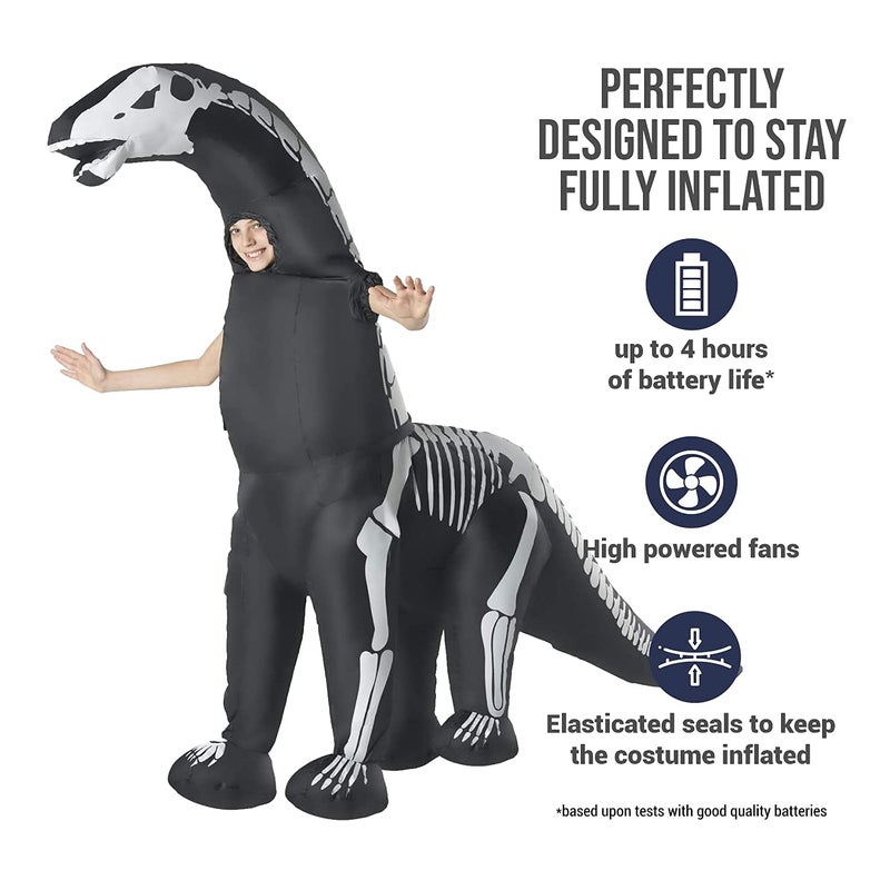 Morphsuits Morph Inflatable Skeleton Dinosaur Costume Adult, Inflatable Dinosaur Costume Adult, Blow Up Skeleton Dinosaur Costume - Image 2